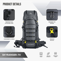 SKYRANGER-70 Rucksack - Grey