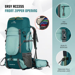 WILDQUEST-50 Rucksack - TEAL BLUE