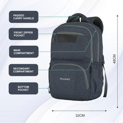 TPB04 30L Laptop Backpack-Ash Blue