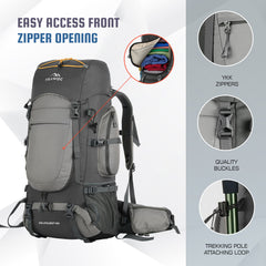 WILDQUEST-50 Rucksack - LAVA GREY