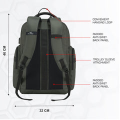 TPB03 35L Laptop Backpack-Uniform green