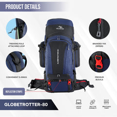 GLOBETROTTER-80 Rucksack - Navyblue