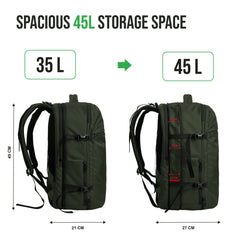 TPB01 45L Laptop Backpack-Hunter green