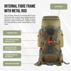 GLOBETROTTER-80 Rucksack - Olivegreen