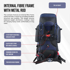 GLOBETROTTER-80 Rucksack - Navyblue