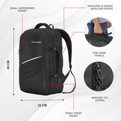 TPB02 25L Laptop Backpack-Black