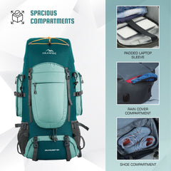 WILDQUEST-50 Rucksack - TEAL BLUE