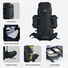 THUNDERSTORM-90 Rucksack - Black