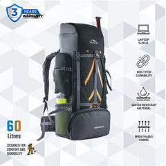 VORTEX-60 Rucksack - Black (Clearance Sale)