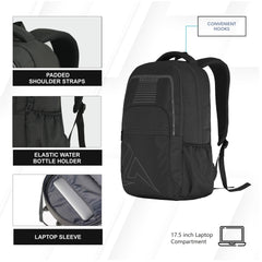 CPB03 25L Laptop Backpack-Black