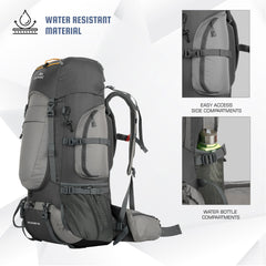 WILDQUEST-50 Rucksack - LAVA GREY