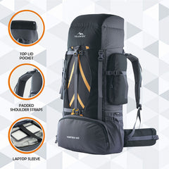 VORTEX-60 Rucksack - Black