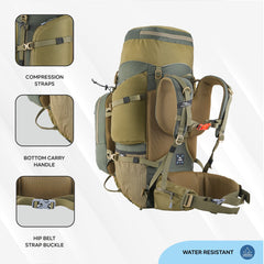 GLOBETROTTER-80 Rucksack - Olivegreen