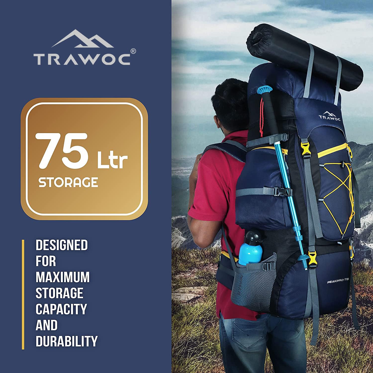 TRAWOC 55L Travel Backpack for Outdoor Sport Camp Hiking Trekking Bag  Camping Rucksack SHK017 (GREEN ) 1 Year Warranty Rucksack - 55 L GREEN -  Price in India | Flipkart.com