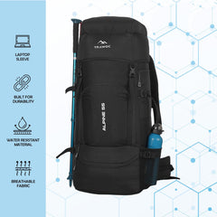 ALPINE-55 Backpack - Black