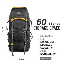 TREKELITE-60 Rucksack - Black (Clearance Sale)