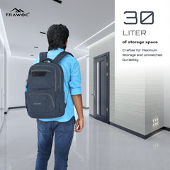 TPB04 30L Laptop Backpack-Ash Blue