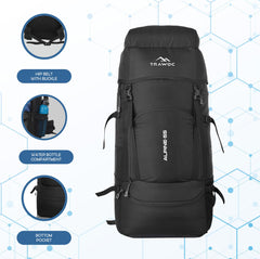 ALPINE-55 Backpack - Black