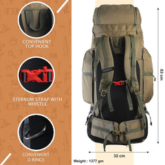 EXPEDITION-80 Rucksack - Olivegreen  (Clearance Sale)