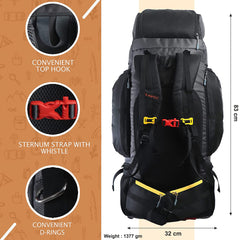 EXPEDITION-80 Rucksack - Black (Clearance Sale)