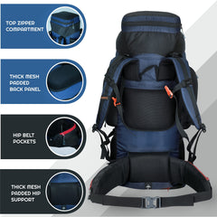 GLOBETROTTER-80 Rucksack - Navyblue (Clearance Sale)