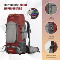 WILDQUEST-50 Rucksack - CARMINE RED