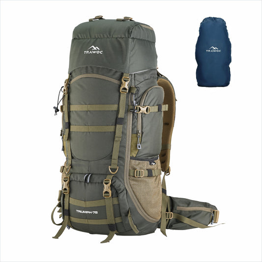 TRIUMPH_X-75_Rucksack_-_Hunter-Green Backpack, featuring ergonomic design, multiple compartments, and durable straps for travel and adventure.