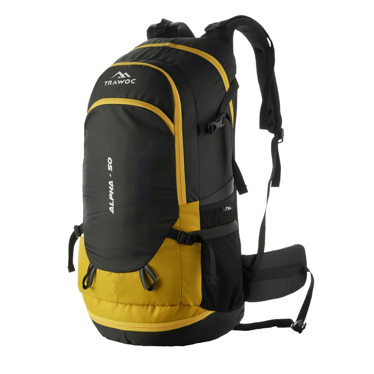 Thumbnail image of the ALPHA-50 Backpack in vibrant yellow, featuring a sleek and functional design with multiple compartments and adjustable straps, displayed against a simple background to highlight its stylish appearance and practical features for everyday use and outdoor activities.