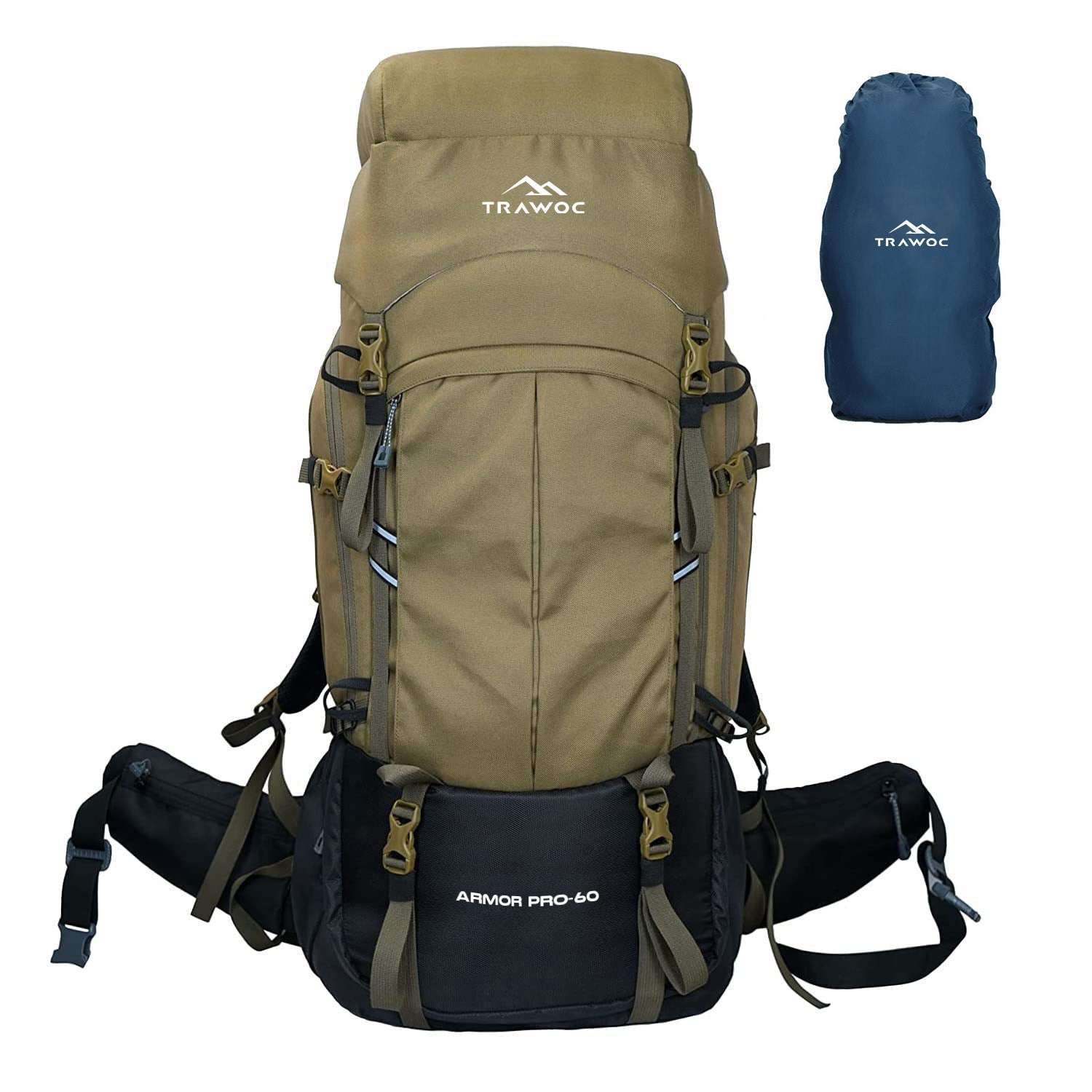 Thumbnail image of the ARMOR PRO-60 Rucksack in olive green and black, featuring a rugged design with multiple compartments, adjustable straps, and a durable exterior, set against a clean, neutral background.