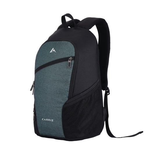 Thumbnail image of the CARRIZ Casual Backpack - CB01 in teal. The backpack features a vibrant teal exterior with a modern and minimalist design. It includes adjustable shoulder straps, a top handle for easy carrying, and a front zippered pocket for quick access to essentials.