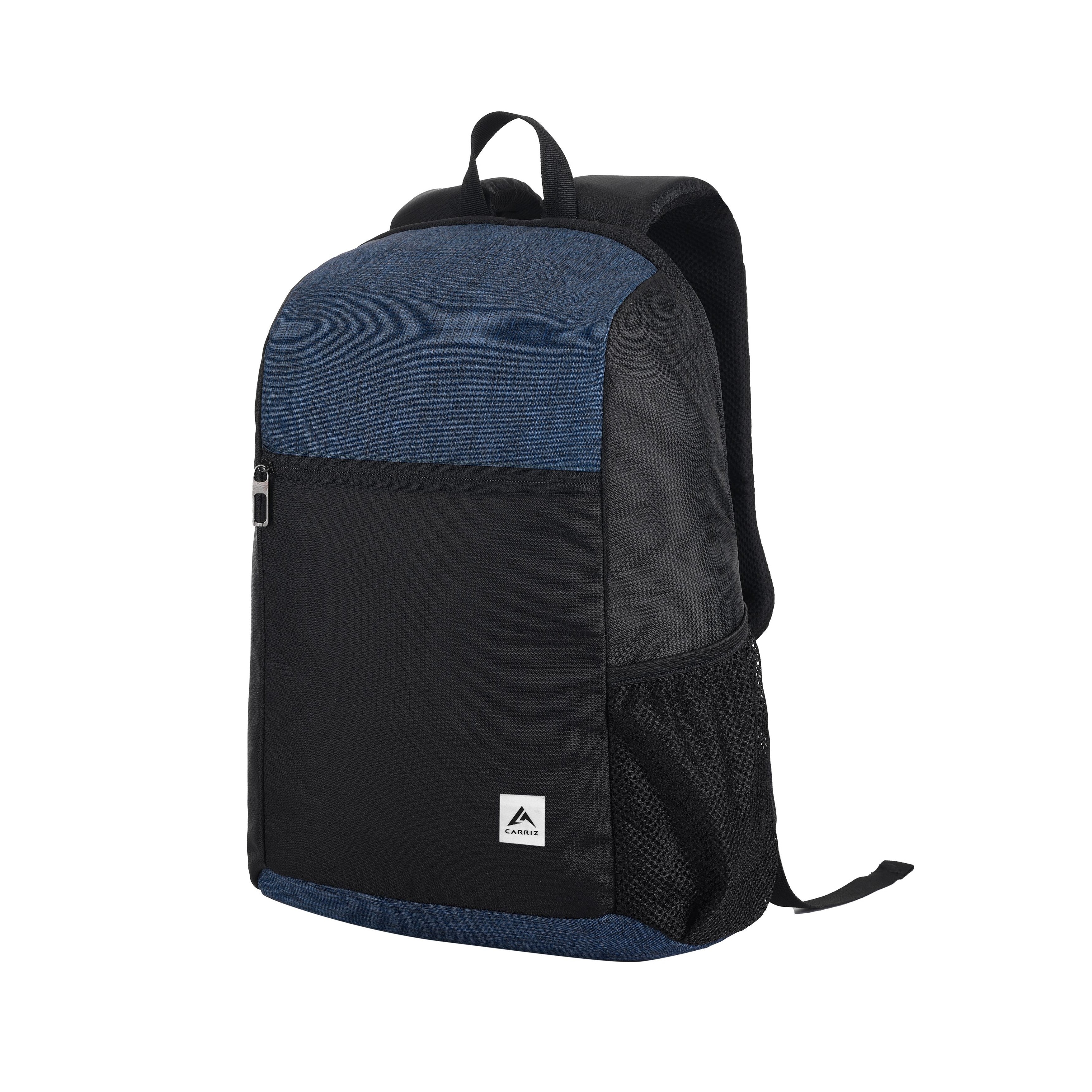 Thumbnail image of the CARRIZ Casual Backpack - CB02 in dark blue. The backpack features a rich dark blue exterior with a modern and stylish design. It includes adjustable shoulder straps, a top handle for easy carrying, and a front zippered pocket for quick access to essentials.