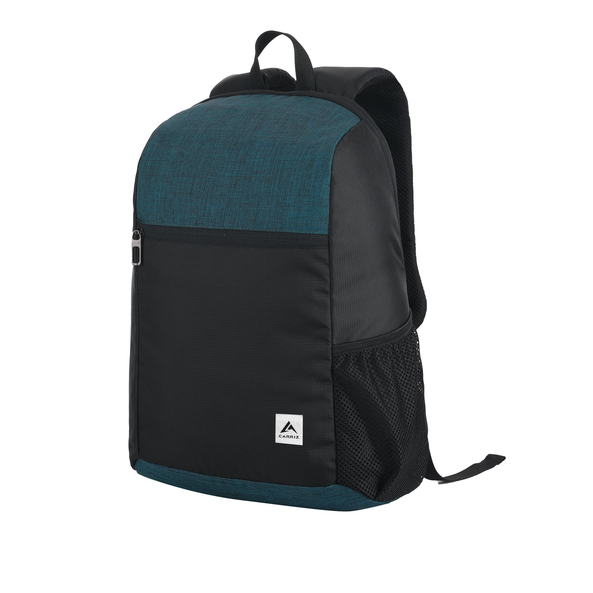 Thumbnail image of the CARRIZ Casual Backpack - CB02 in green, featuring a vibrant and modern design. The backpack showcases a rich green exterior with a smooth finish, complemented by adjustable padded shoulder straps for comfort. A front zippered pocket provides easy access to essentials, while the spacious main compartment is perfect for storing books, a laptop, or daily items.