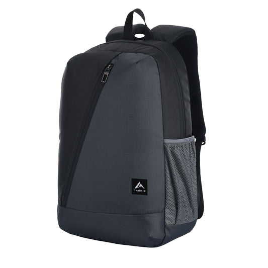 Thumbnail image of the CARRIZ Casual Backpack -CB06-GREY. The backpack features a sleek, modern grey design with a simple and minimalistic look. It includes a top handle for easy carrying and adjustable shoulder straps for comfort. The exterior is crafted from durable material, and the backpack showcases a front zippered pocket and a main compartment for storage.