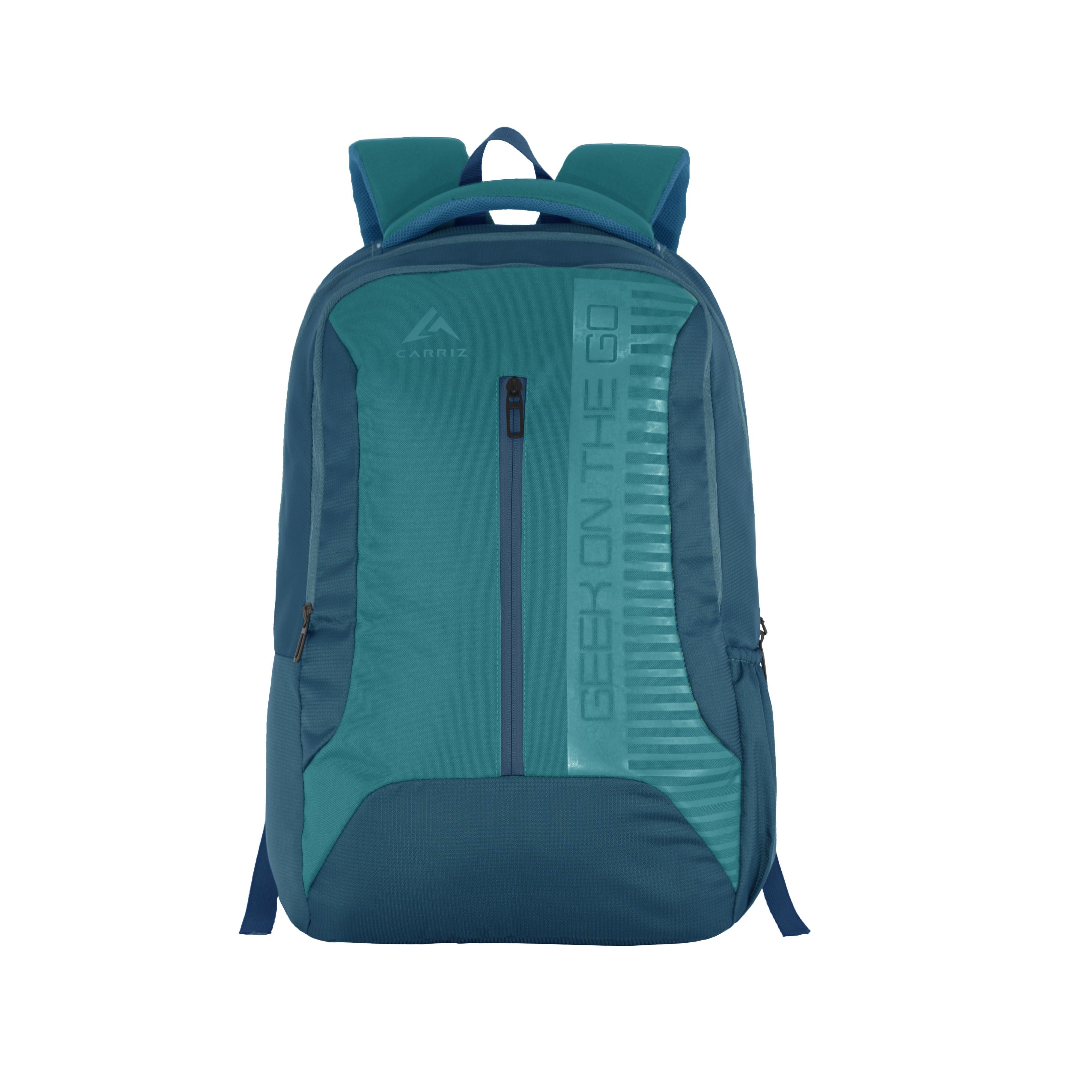 Thumbnail image of the CPB01 26L Laptop Backpack in blue. The backpack features a stylish and contemporary design in a vibrant blue color, showcasing its padded shoulder straps and compact structure. The front zippered pocket and logo are clearly visible, emphasizing its practical features. 