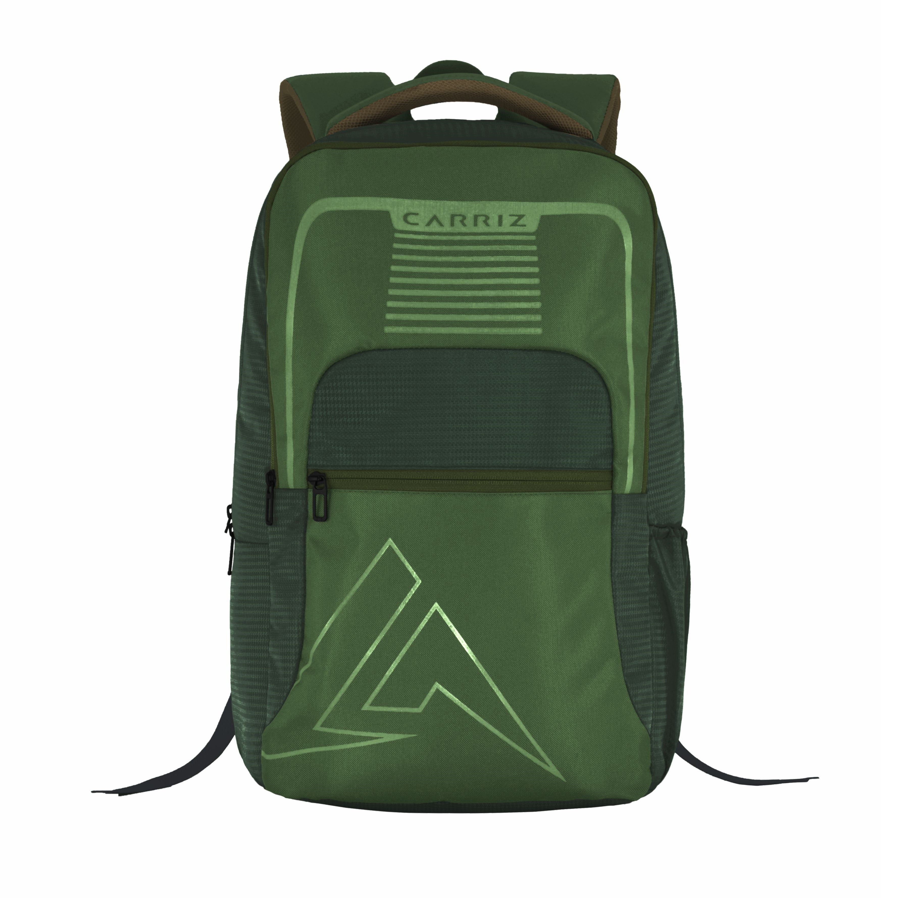 Thumbnail image of the CPB03 25L Laptop Backpack in green. The backpack features a modern design with a vibrant green color, showcasing its padded shoulder straps and compact silhouette. The front zippered pocket and logo are visible, highlighting its practical features. The neutral background emphasizes the backpack's stylish and contemporary appearance.