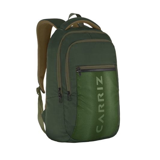 Thumbnail image of the CPB05 26L Laptop Backpack in green. The backpack features a modern design with a vibrant green color, showcasing its sleek silhouette and padded shoulder straps. The front zippered pocket and logo are visible, emphasizing its practical and stylish appeal. The background is neutral to highlight the backpack's features.