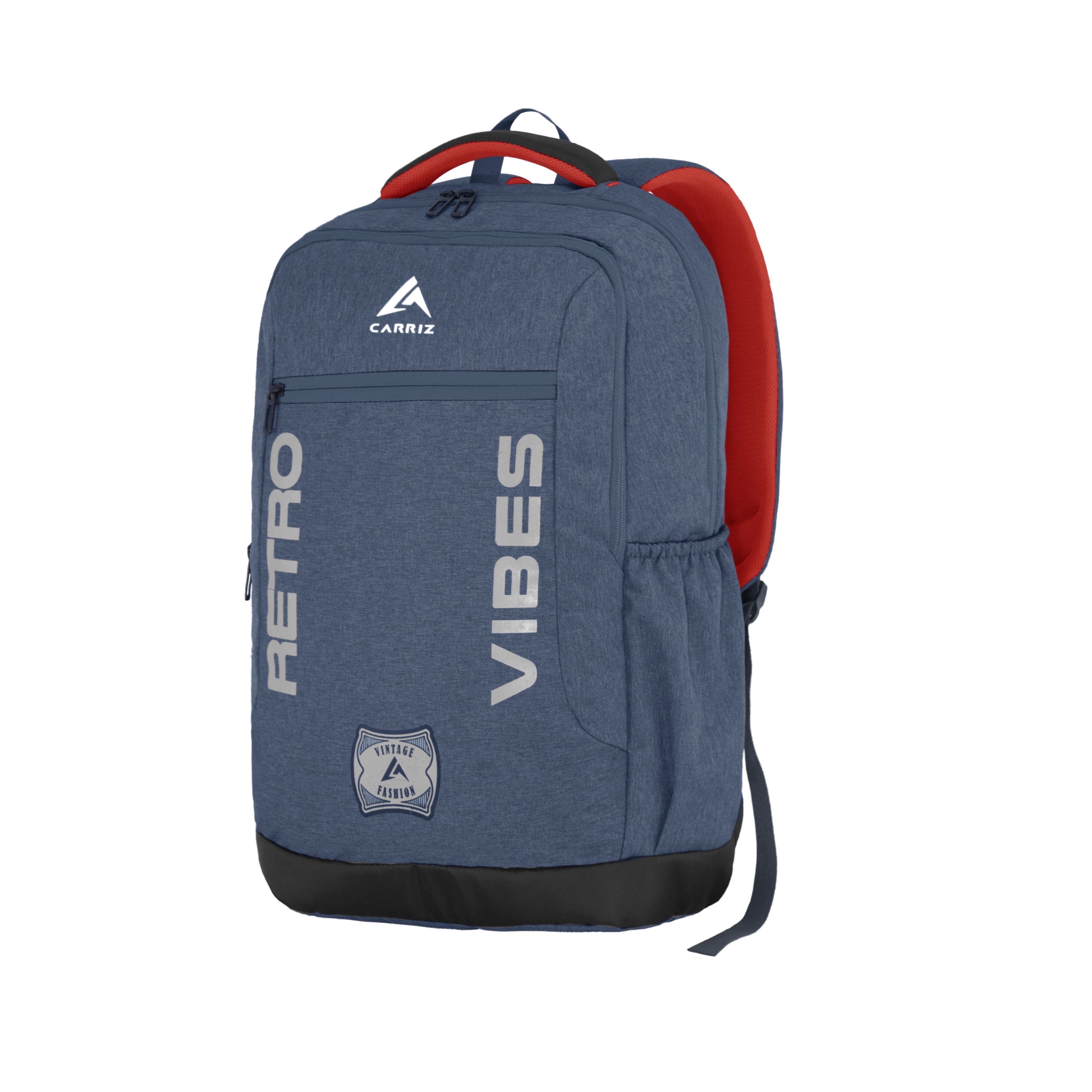 Thumbnail image of the CPB08 24L Laptop Backpack in navy blue. The backpack features a sleek and modern design with a rich navy blue color, showcasing its padded shoulder straps and compact structure. The front zippered pocket and logo are visible, highlighting its practical features.