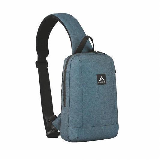 Thumbnail image of the Carriz Crossbody Backpack -CRB02-Teal. The backpack features a vibrant teal color with a sleek, compact design. It includes an adjustable crossbody strap for easy and comfortable carrying. The durable exterior is made of high-quality material, offering both style and practicality.