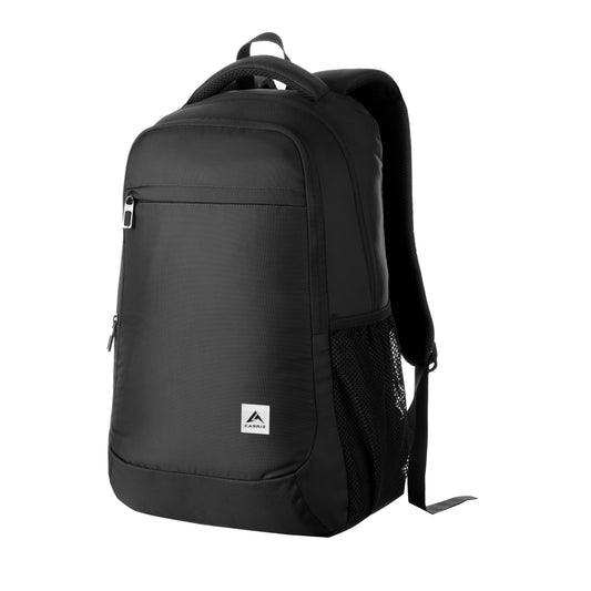 LB03 18L Laptop Backpack in Black - Sleek and Compact Design with Padded Laptop Compartment and Multiple Pockets for Everyday Use and Travel.