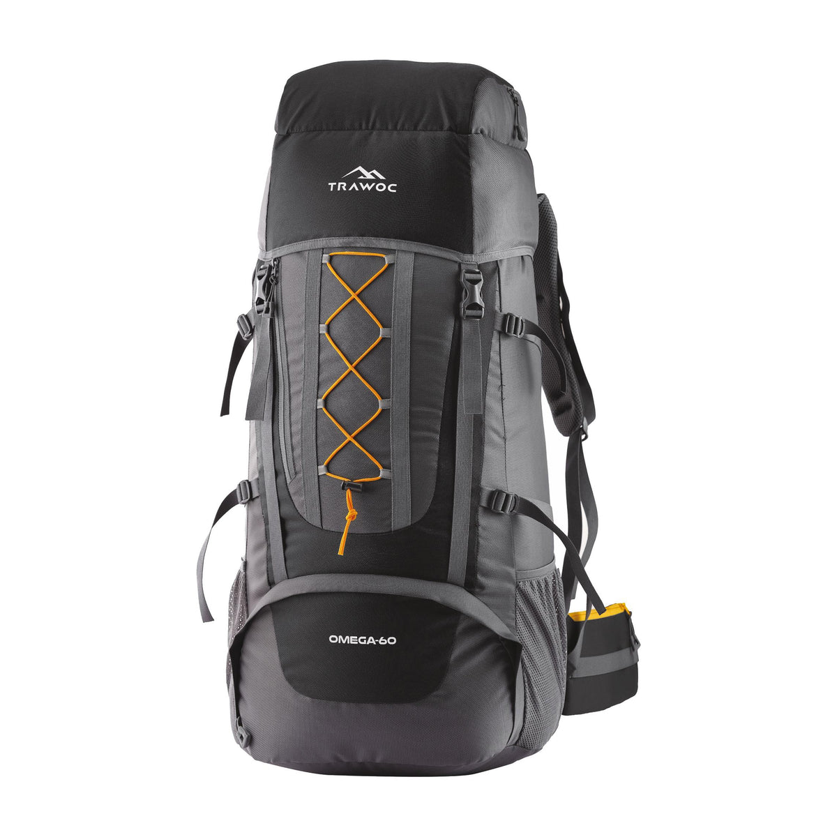 Thumbnail image of the OMEGA-60 Rucksack in black, featuring a modern design with multiple compartments and adjustable straps, displayed against a neutral background.