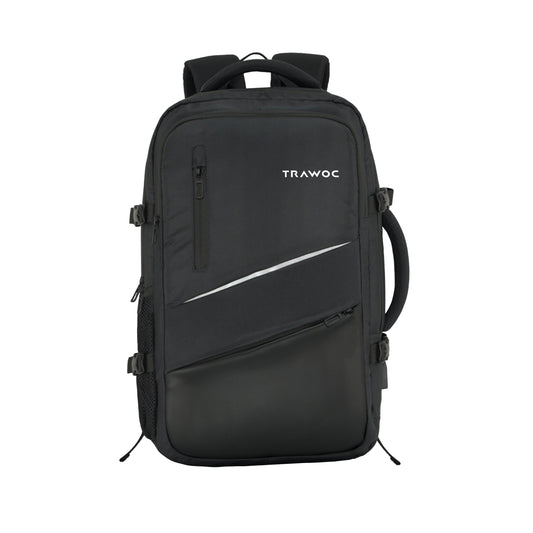 Thumbnail image of the TPB02 25L Laptop Backpack in Black, featuring a sleek and modern design, compact size, and practical features, set against a neutral background.