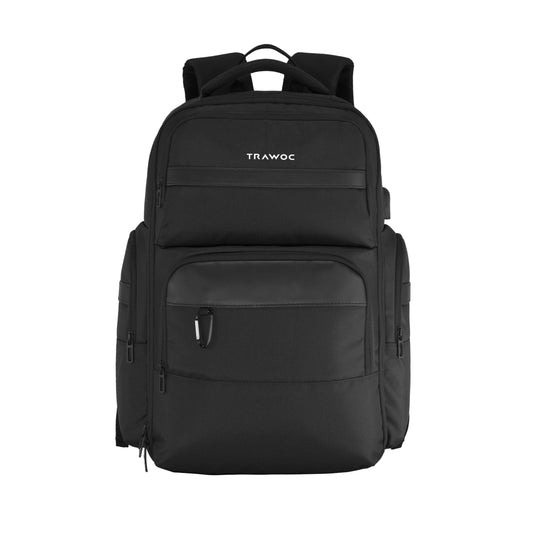 Thumbnail image of the TPB03 35L Laptop Backpack in Black, featuring a sleek and modern design, spacious compartments, and padded shoulder straps, set against a neutral background.