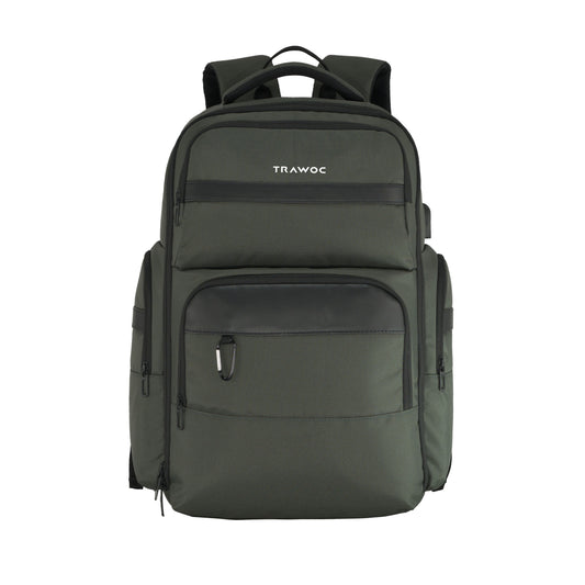 Thumbnail image of the TPB03 35L Laptop Backpack in Uniform Green, featuring a rugged design with a deep green color, spacious compartments, and padded shoulder straps, set against a neutral background.