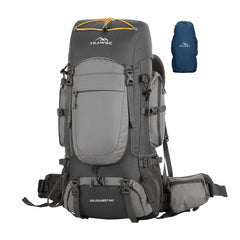 WILDQUEST-50 Rucksack - LAVA GREY Backpack with 60L capacity, featuring ergonomic design, multiple compartments, and durable straps for travel and adventure.