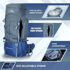 ARMOR PRO-60 Rucksack - Grey- Nayblue (Clearance Sale)