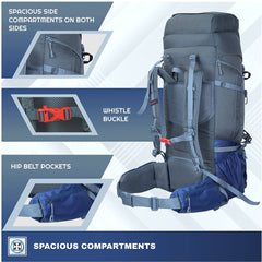 ARMOR PRO-60 Rucksack - Grey- Nayblue